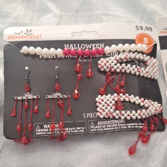 Halloween Acessories Lot Earrings Sunglasses Headbands Jewery Set - 14 Pieces - Picture 6 of 16
